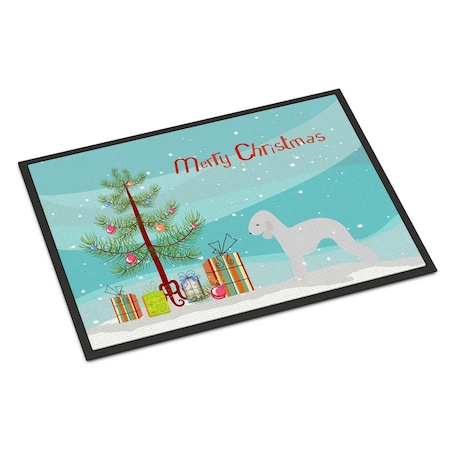 Carolines Treasures Bedlington Terrier Merry Christmas Tree Indoor or Outdoor Mat, 24 x 36 BB2912JMAT